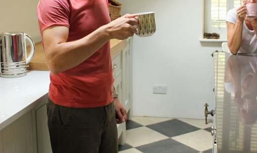 Notice the sensation of carrying the cup