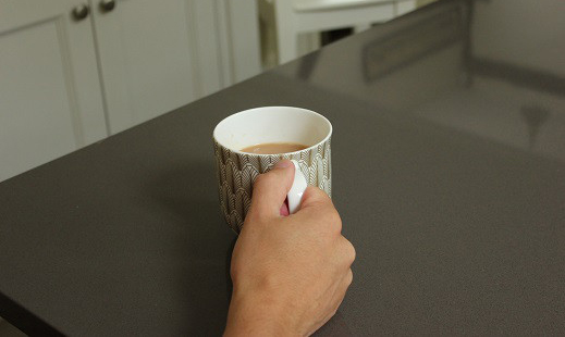 Feel the sensation of the cup in your hand